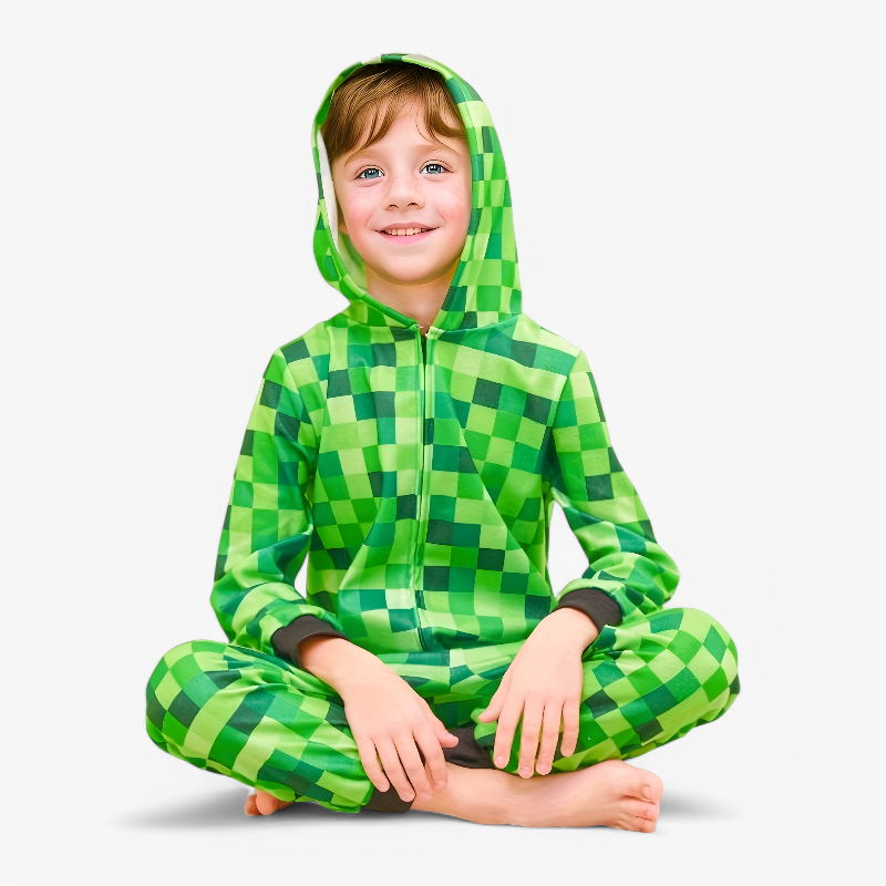 Minecraft Overall für Kinder - Weicher Polyester-Meine Verkleidungskiste