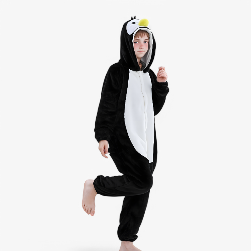 Schattiger Pinguin-Overall für Kinder – Gemütlich und Bequem mit Kapuze-Meine Verkleidungskiste
