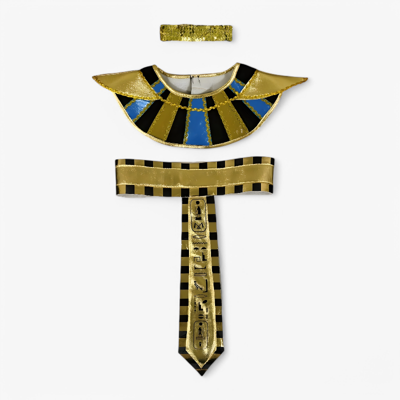 Majestätisches Ägyptisches Prinzessinnenkostüm – Set mit Kleid, Haarband und goldenen Accessoires-Meine Verkleidungskiste