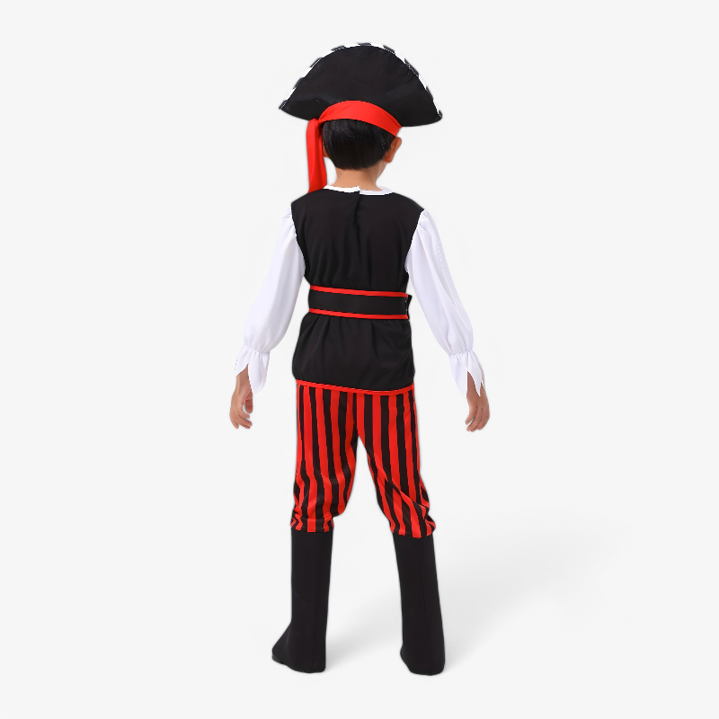Piratenkostüm für Jungen – Komplett mit Hut, Gürtel und gestreifter Hose-Meine Verkleidungskiste