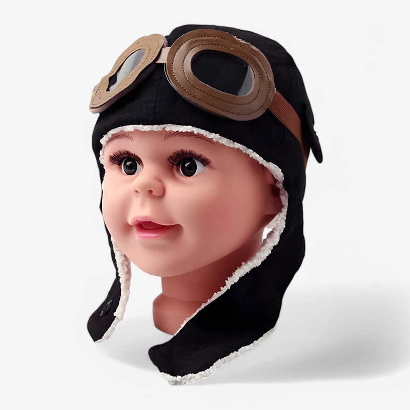 Abenteuerlicher Pilotenhut für Kinder – Komplett mit Brille und Flügel-Design-Meine Verkleidungskiste