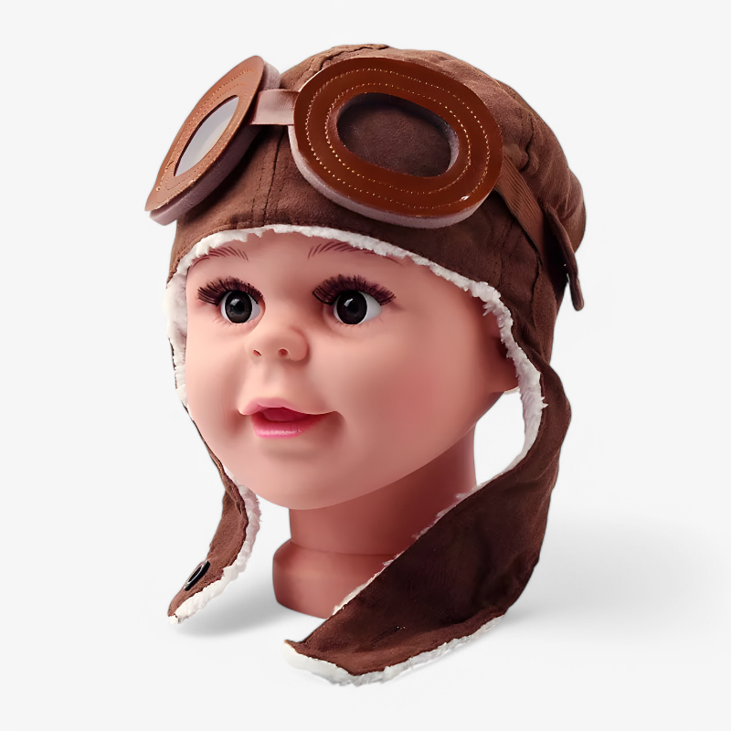 Abenteuerlicher Pilotenhut für Kinder – Komplett mit Brille und Flügel-Design-Meine Verkleidungskiste