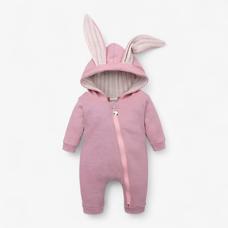 Kaninchen-Overall für Babys – Weich und Niedlich mit Ohren und Reißverschluss-Meine Verkleidungskiste