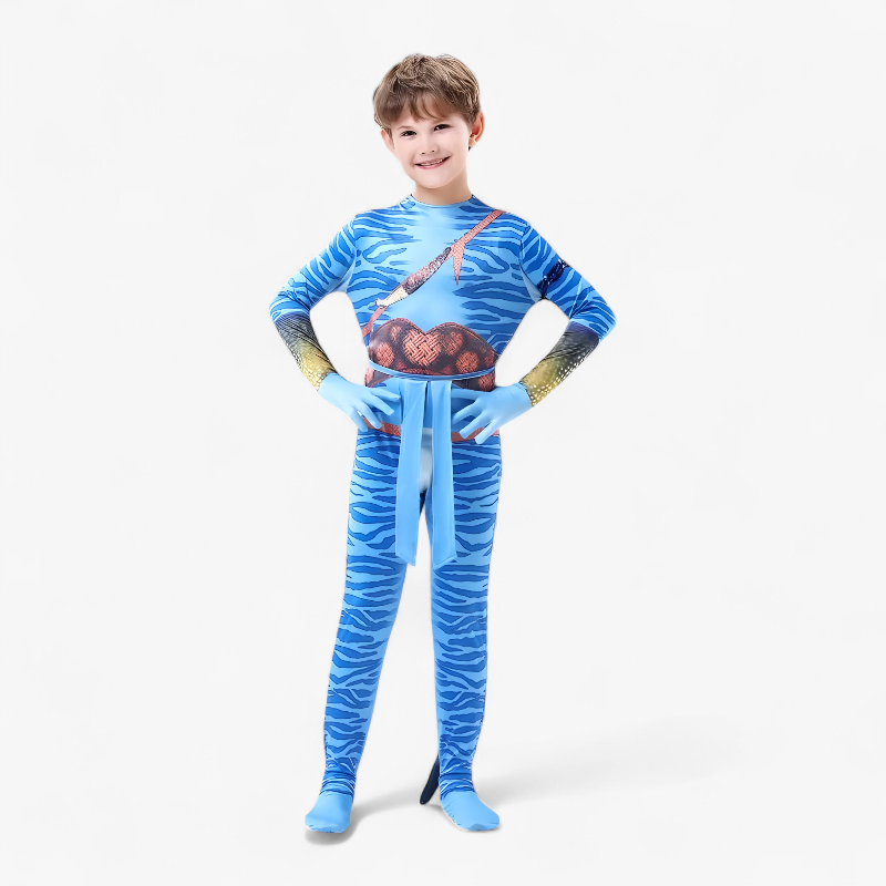 Avatar Kostüm für Kinder – Inklusive Handschuhe und Schwanz für einen Abenteurer-Look-Meine Verkleidungskiste