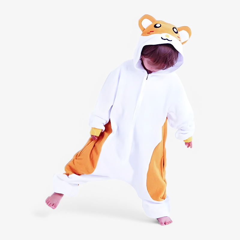 Hamster Overall für Kinder – Weich und Bequem mit Kapuze und Schwanz-Meine Verkleidungskiste