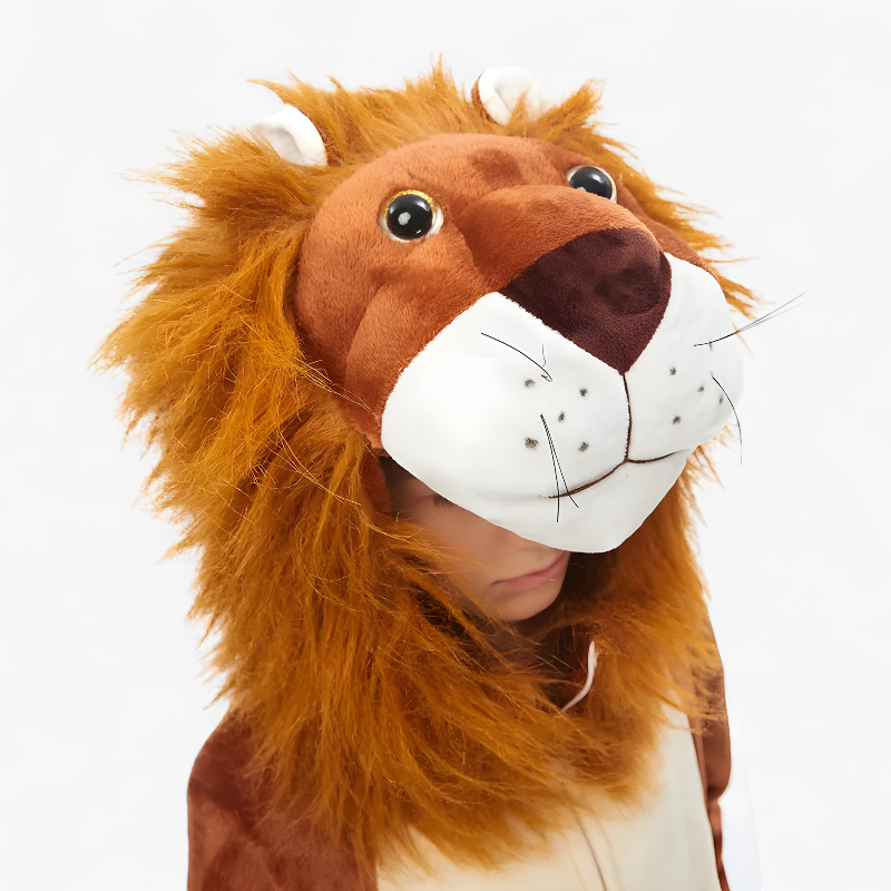3D Löwe Onesie Kostüm für Kinder – Weiches und Süßes Löwendesign-Meine Verkleidungskiste