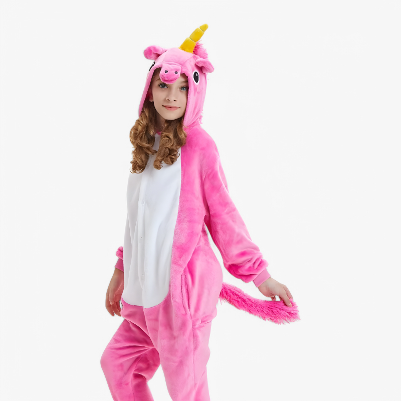 Einhorn Onesie für Kinder – Weich und Bequem mit Kapuze und Schwanz-Meine Verkleidungskiste