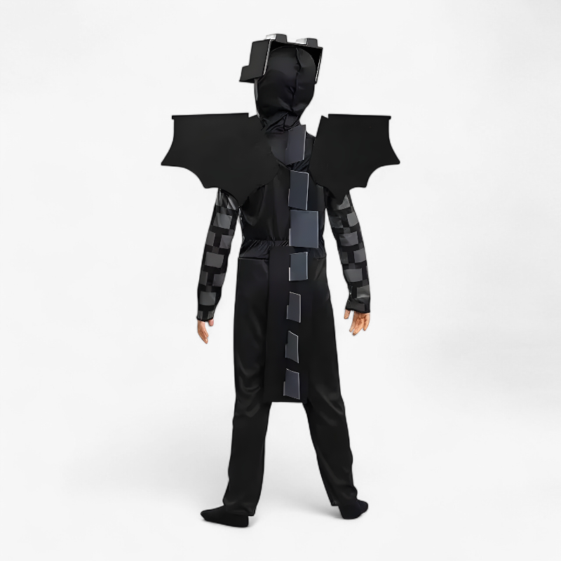 Minecraft Drachenkostüm für Kinder – 3D Jumpsuit mit Flügeln und Kopfbedeckung-Meine Verkleidungskiste