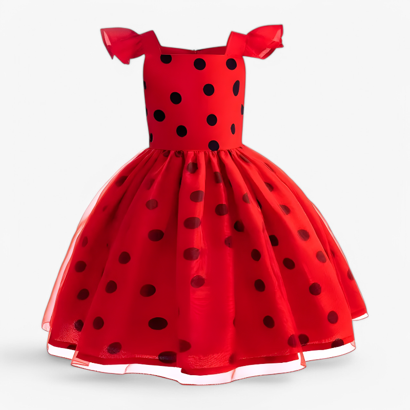Marienkäfer Kleid für Mädchen – Inklusive Maske, Tasche und Handschuhe-Meine Verkleidungskiste