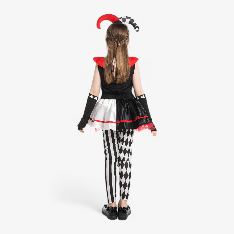 Mini-Clownkostüm für Mädchen – Inklusive Hut, Handschuhe und Leggings-Meine Verkleidungskiste