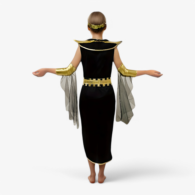 Majestätisches Ägyptisches Prinzessinnenkostüm – Set mit Kleid, Haarband und goldenen Accessoires-Meine Verkleidungskiste