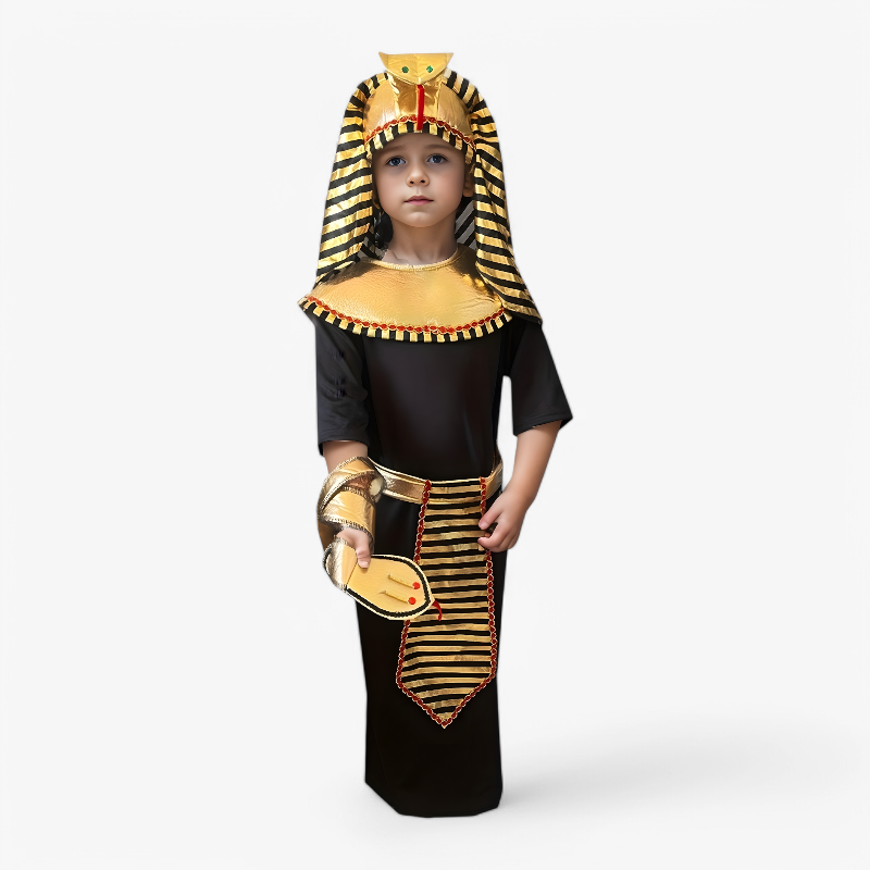 Ägyptisches Pharao Kostüm für Kinder – Inklusive Hut und Armband-Meine Verkleidungskiste