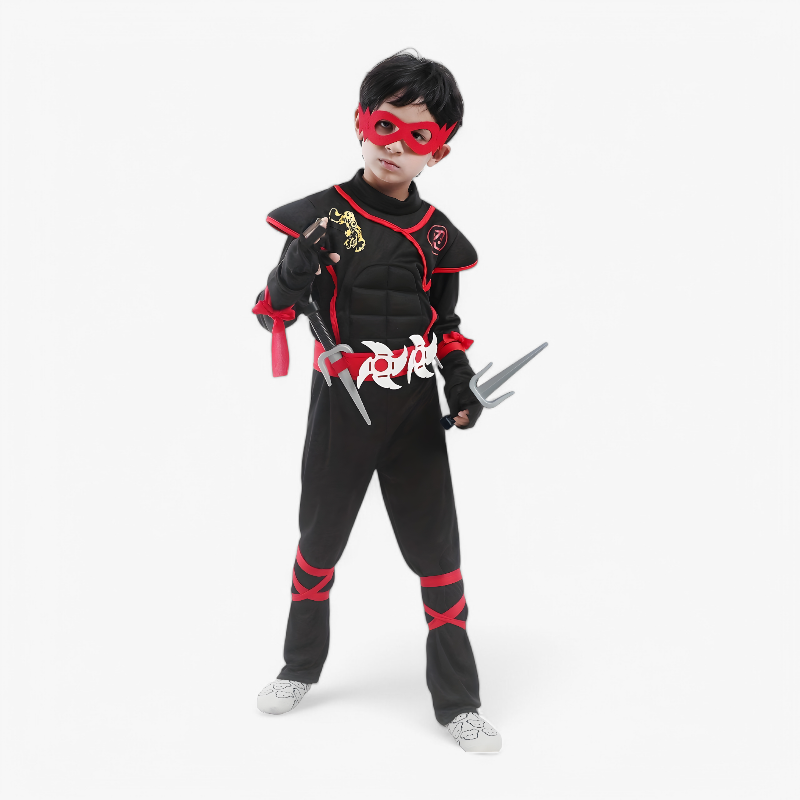 Ninja Kostüm für Kinder – Inklusive Maske und Schwerter-Meine Verkleidungskiste