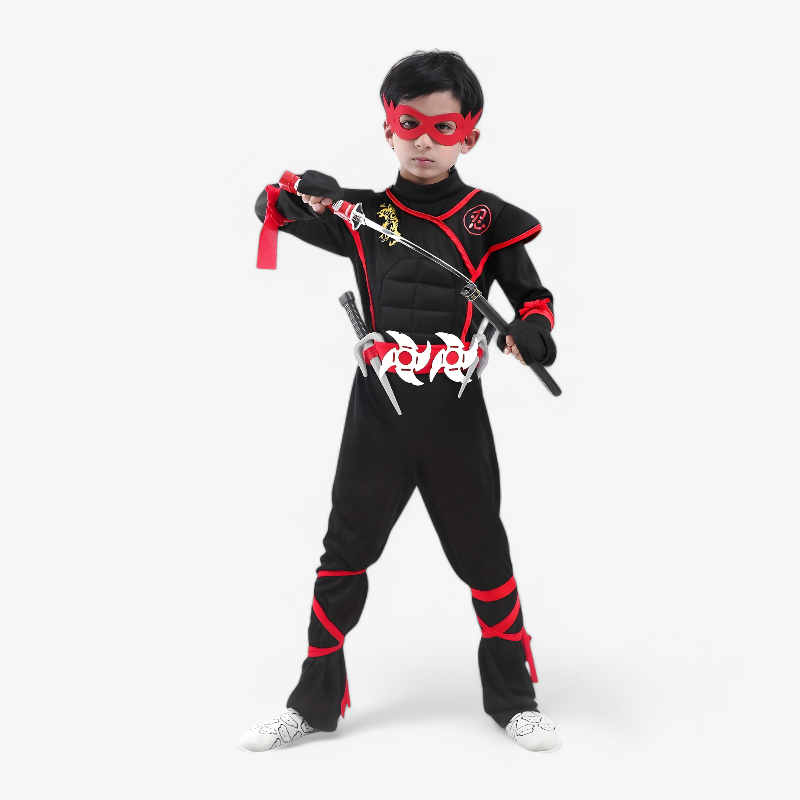 Ninja Kostüm für Kinder – Inklusive Maske und Schwerter-Meine Verkleidungskiste