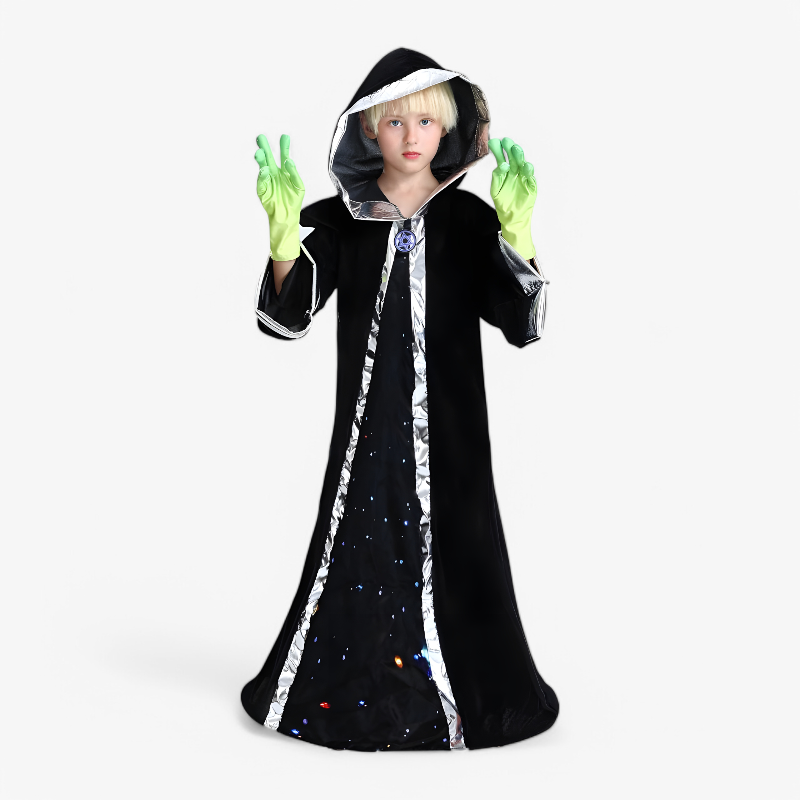 Alien Kostüm für Kinder – Inklusive Kapuze und Handschuhe-Meine Verkleidungskiste
