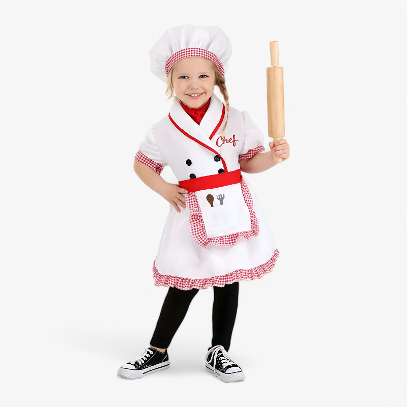 Kochkostüm für Kinder – Inklusive Hut & Schürze-Meine Verkleidungskiste