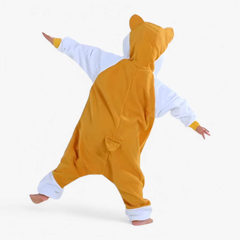 Hamster Overall für Kinder – Weich und Bequem mit Kapuze und Schwanz-Meine Verkleidungskiste