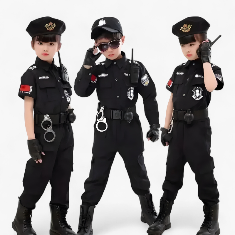 Polizeikostüm für Kinder – Komplett mit Uniform, Hut und Accessoires-Meine Verkleidungskiste