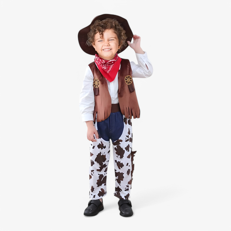 Cowboy-Kostüm für Kinder – Inklusive Hut, Bandana und Weste-Meine Verkleidungskiste