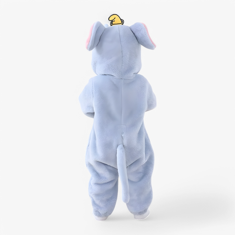 Schattige Elefanten Baby Onesie – Flanellen Overall mit Sternen, Ohren und Rüssel für Babys-Meine Verkleidungskiste
