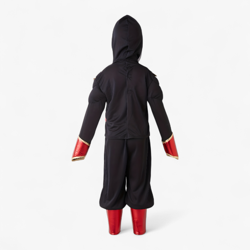 Ninja Kostüm für Kinder – Inklusive Maske, Schwert und goldenen Details-Meine Verkleidungskiste